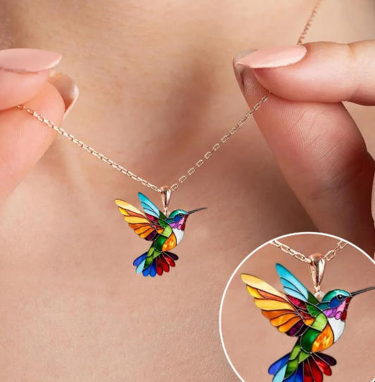 Colorful Hummingbird Necklace