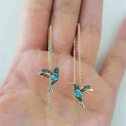 Bird Motif Diamond Stud Earrings